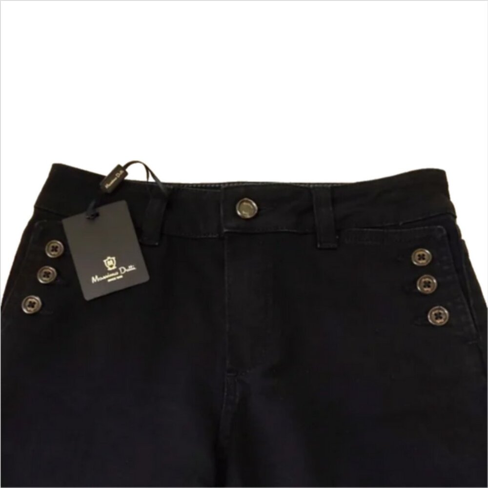 Massimo Dutti Wide Leg Side Button Detail Pants